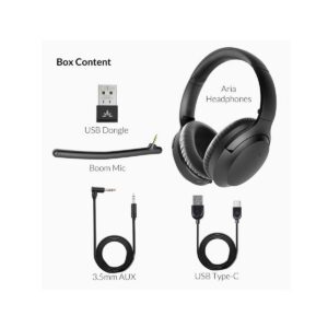 Aria Wireless Headphones — Over-Ear Active Noise Cancelling Headphones in Obsidian Black