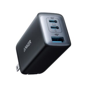GaN 65W Charger — Compact 3-Port Gallium Nitride Fast Wall Charger